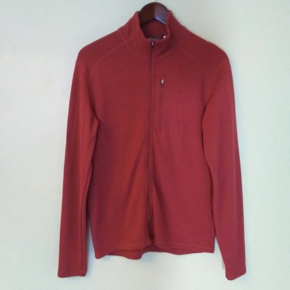 ibex Full Zip Up 100% Merino Wool Sweater Jacket Men's M